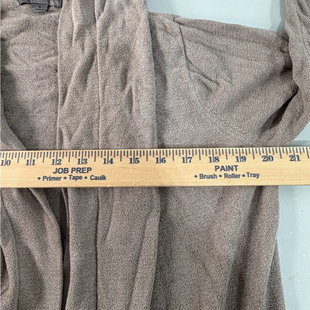 Barefoot Dreams Cozychic Ultra Lite Open Front Hooded‎ Cardigan Beige Women’s M - Picture 6 of 7